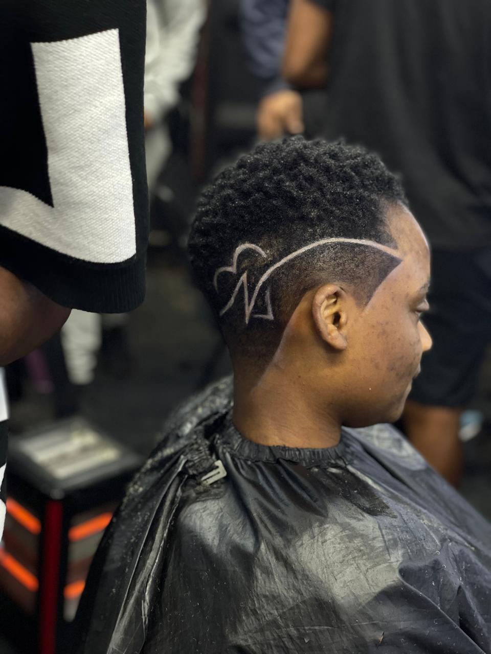Custom heart hair design
